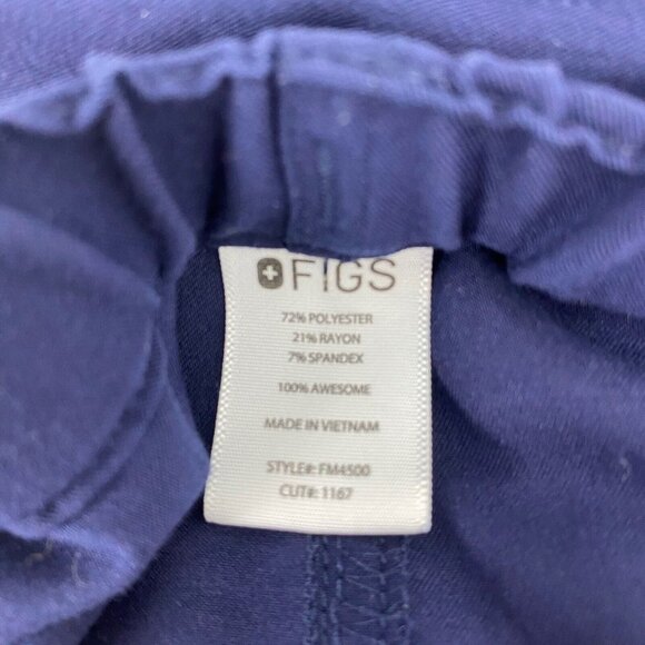Figs Technical Collection Scrub Pants Navy Blue Pockets Womens Medium - Picture 6 of 7